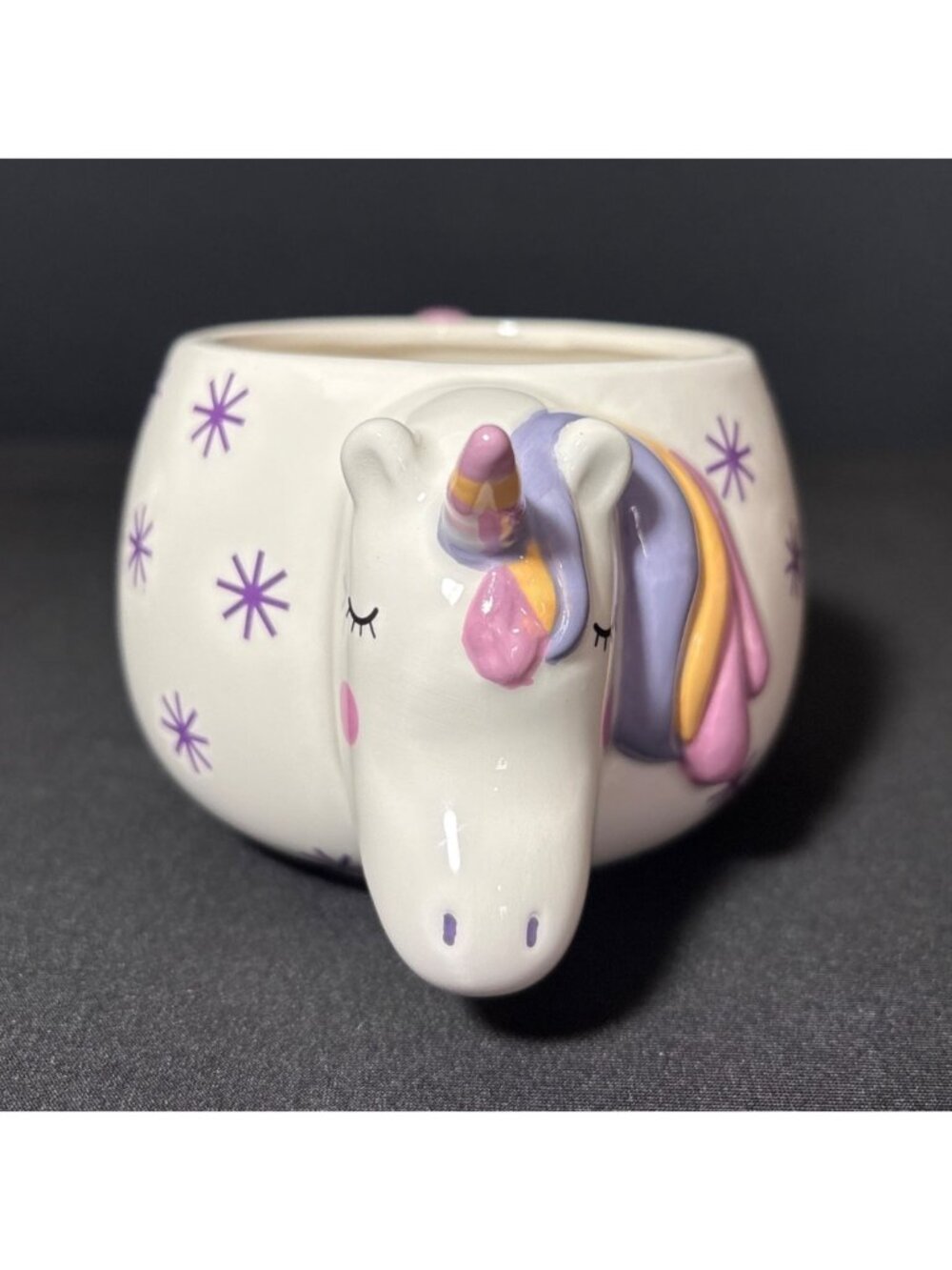 Unicorn Ceramic 3D Mug Coffee Tea Cocoa Chocolate Whimsical Planter 18 oz Mug - Picture 9 of 16